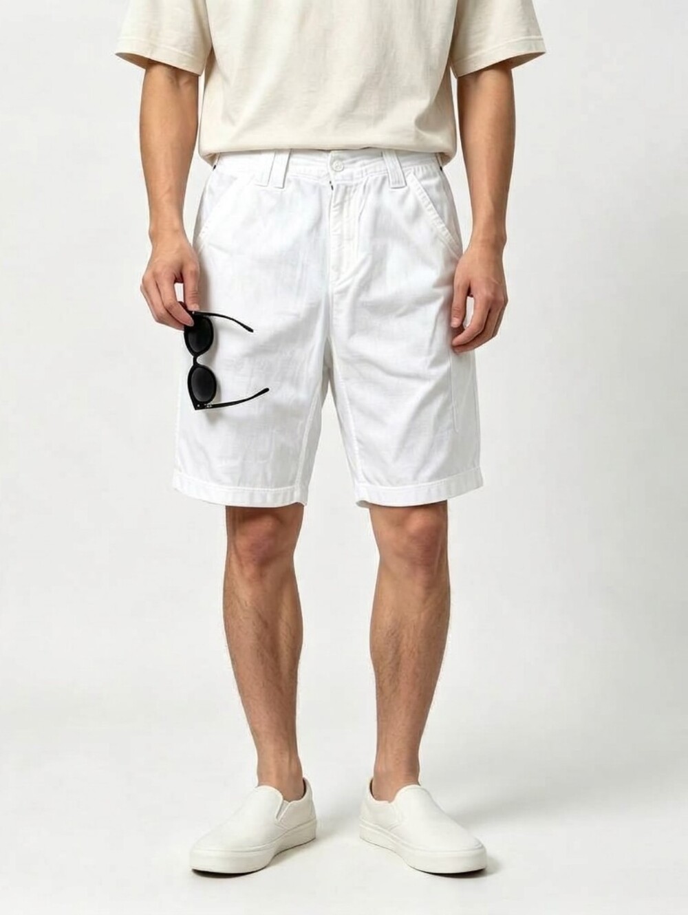 3/＄44🌴🌴Pepe Jeans White 100% Linen Men's Cargo Shorts
